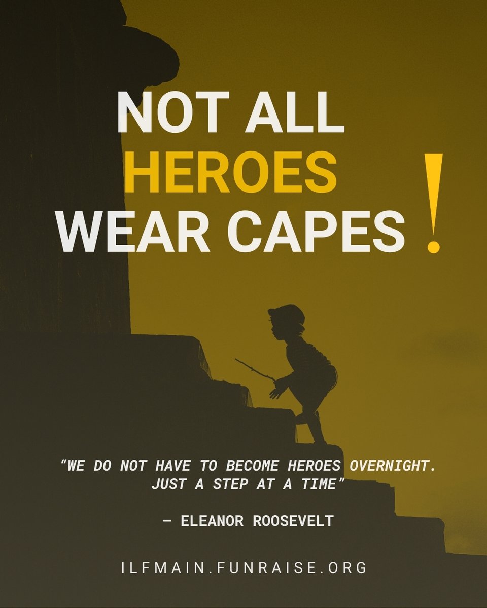 At the Innocent Lives Foundation as we embrace Eleanor Roosevelt's wisdom, understanding that heroism lies in each step forward. Together, let's protect innocent lives from exploitation. Become a Hero Today by donating $25 monthly or more. #Iam4ILF ilfmain.funraise.org