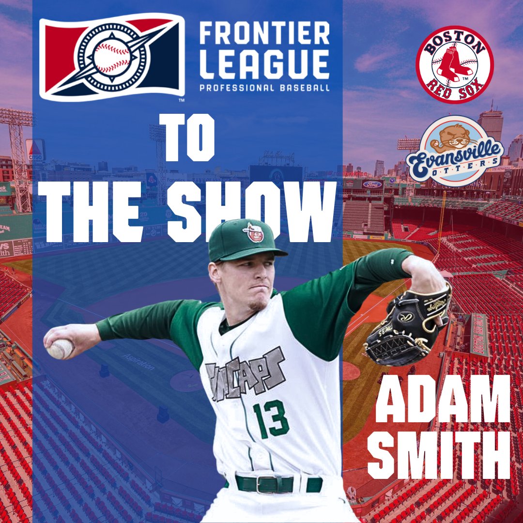 The Boston @RedSox have acquired right-handed pitcher Adam Smith from the @EvilleOtters. Congratulations Adam! ⚾ 🙌 #MLB #BostonRedSox #FrontierToTheShow #FrontierLeague #EvansvilleOtters
