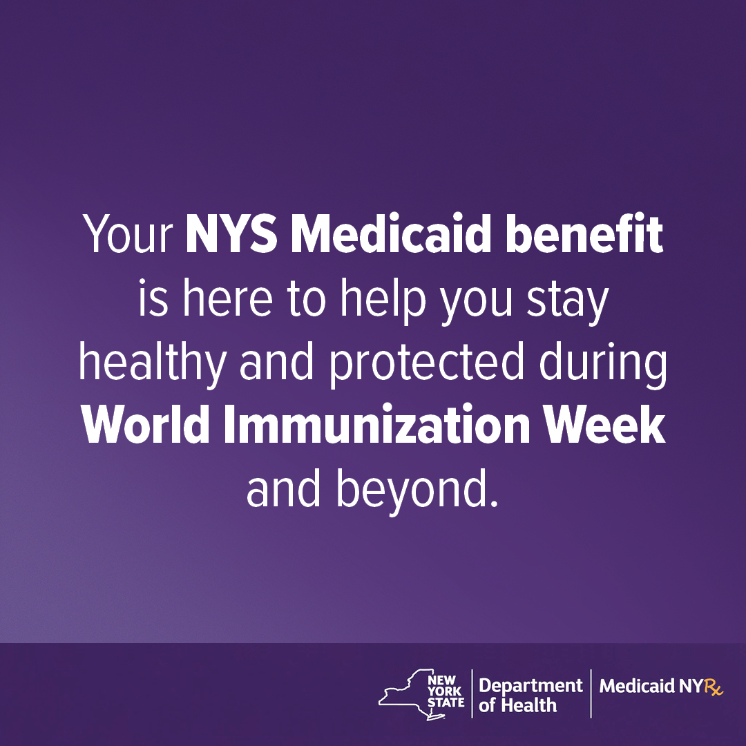 Check out the “Pharmacists as Immunizers Fact Sheet” for a complete list of vaccines covered by NYRx: health.ny.gov/health_care/me…. 📺 Watch the video to learn how to use your NYRx pharmacy benefits: youtube.com/watch?v=GNthvF…. #WorldImmunizationWeek