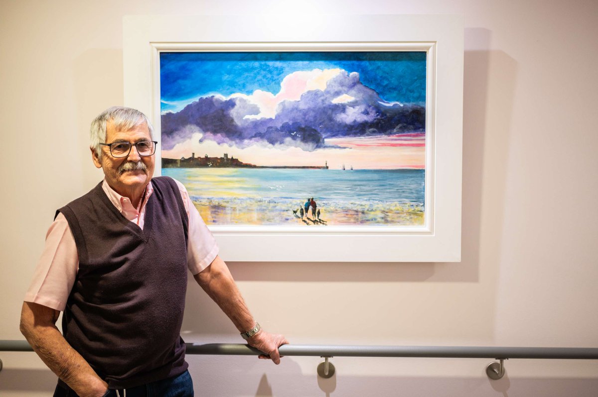 How lovely😍 Roland Noble attends our Day Unit. Roland felt like he wanted to give a little something back to Hospice for the care we have provided, so he took the time to paint this beautiful picture for us. Our patients, and families alike will be able to enjoy it💜 Thank you!