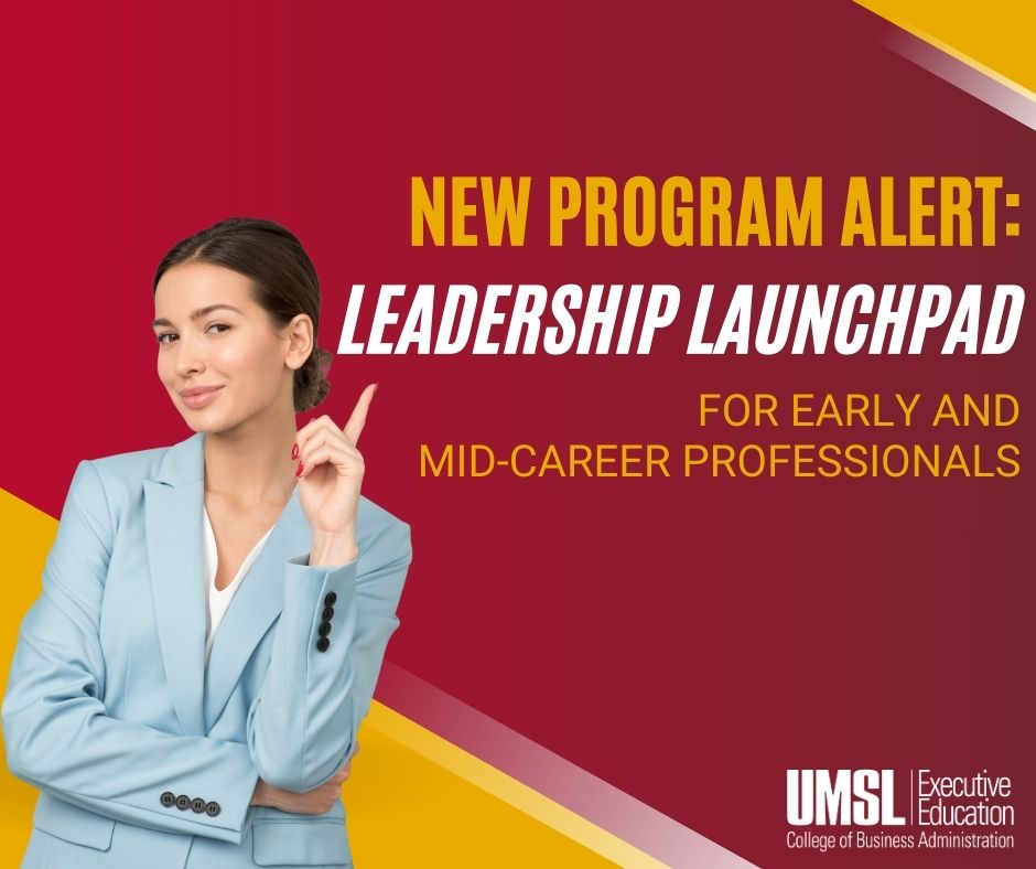 Here’s an opportunity for your career to take off! Tailor your leadership approach, maximize our network of industry leaders, learn effective hands-on leadership methods, &amp; receive one-on-one coaching through the program. Launch into gear by clicking here: umsl.edu/business/execu…