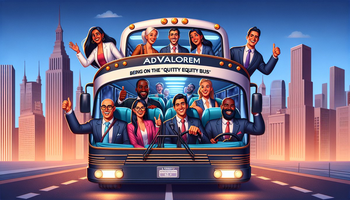 Join AdValorem Syndicate and ride the equity bus with our CEO as we invest in promising startups! Ask us about the hilarious story behind this photo. #angelinvesting #startup #venturecapital