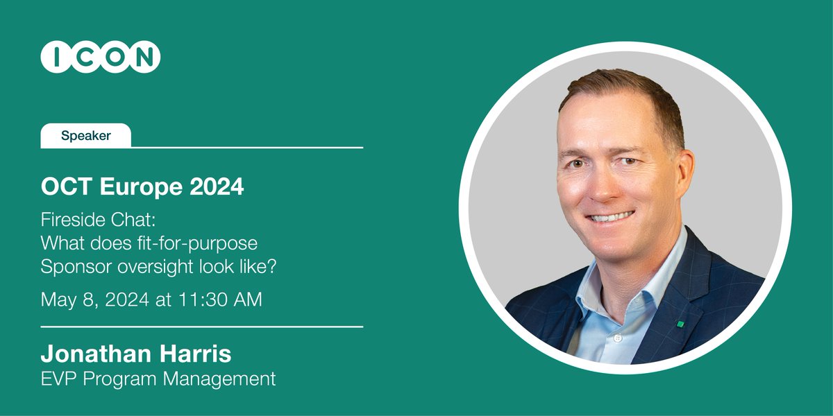 Join the Jonathan Harris fireside chat on May 8 and gain insights on what fit-for-purpose sponsor oversight looks like in practice, during #OCTEurope2024. ow.ly/OXam50Re0T4