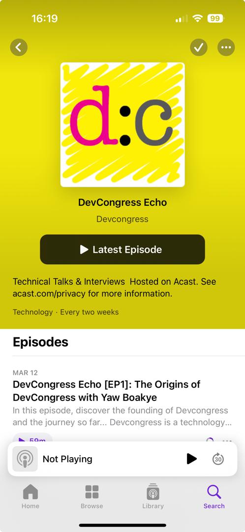 Now on Apple podcasts...