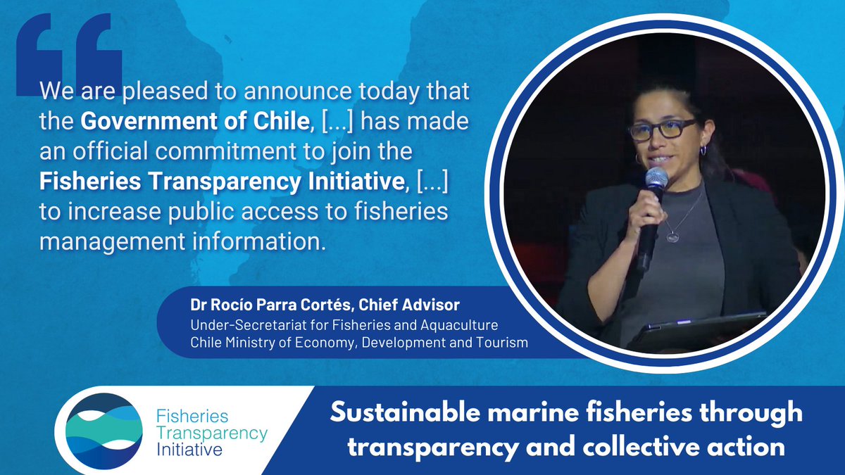 Why are nations like #Chile committing to #FiTI to enhance public #AccessToInfo? Because #FiTI provides the only credible & comprehensive standard to achieve & maintain #transparency of #fisheries management, defining exactly what info govs need to publish online. @rocioparra