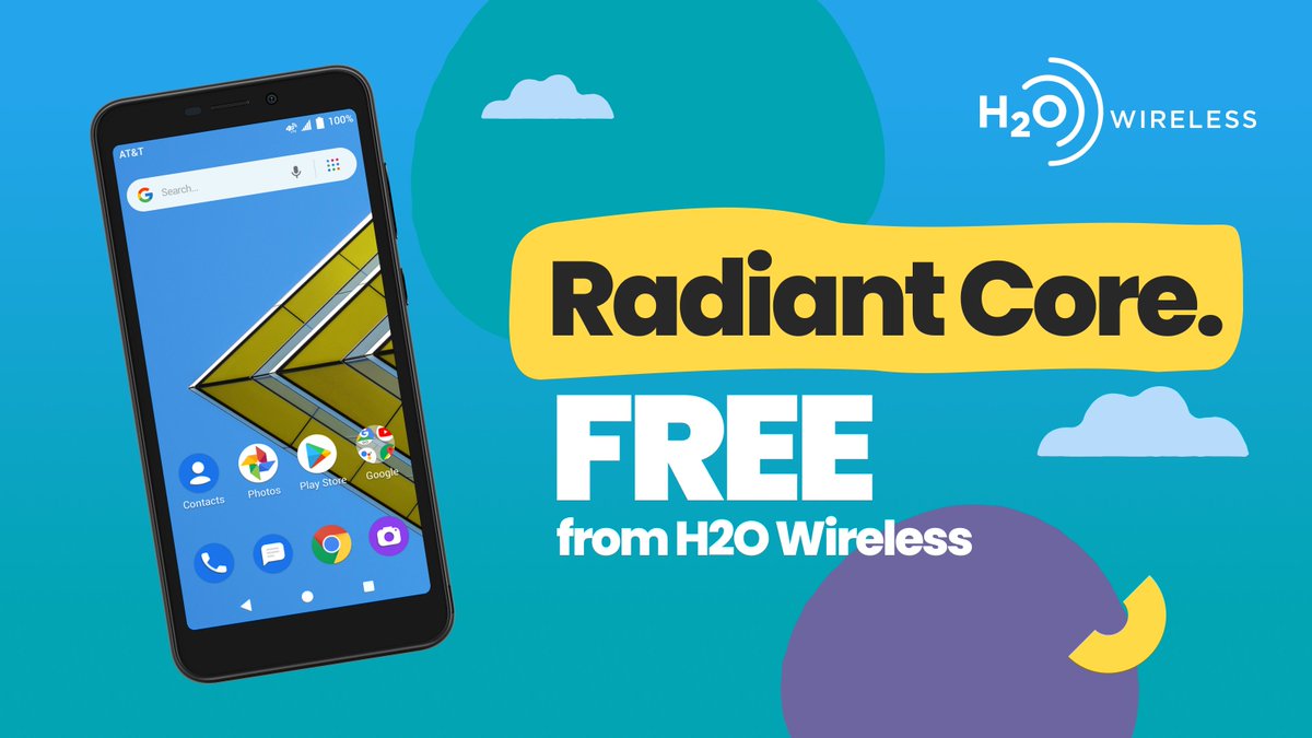H2OWireless's tweet image. Who doesn’t love a free phone? Get the Radiant Core* FREE with the purchase of a $50 plan at your local H2O Wireless retailer. Need to find your store? Look here: ow.ly/5KM750RisOJ

*Subject to available quantities. Varies by location.

#H2OWireless #RadiantCore