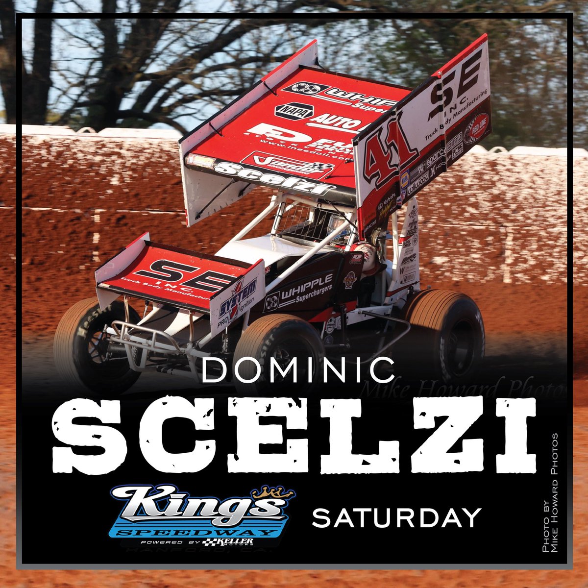 Dominic Scelzi is back in California to compete Saturday at @KingsSpeedway! #TeamILP