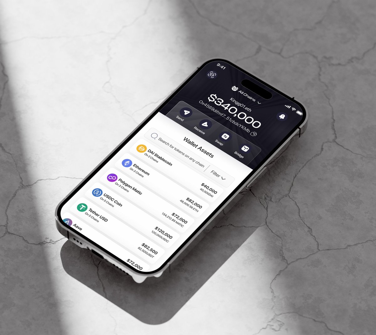 It's Day 3✨
Design of Multi-chain Cryptocurrency wallet.

#30daysofweb3design #web3 #crypto #web3designer #figma #defi #productdesign  

<a href="/0xDesigner/">0xDesigner</a> <a href="/druids01/">Druids</a> <a href="/codemathics/">clement hugbo</a>