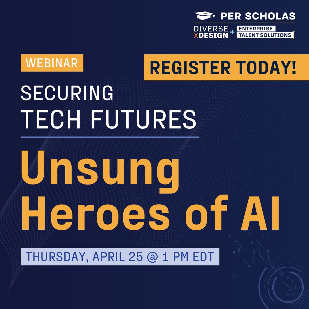 📣 Don't miss out! Join us on April 25 @ 1 PM ET for our webinar, Unsung Heroes of AI, where we dive into the crucial role of Diversity in AI. Reserve your spot now, registration closes soon!! bit.ly/4aCR1N0 #DiversityInAI #Webinar #SecuringTechFutures