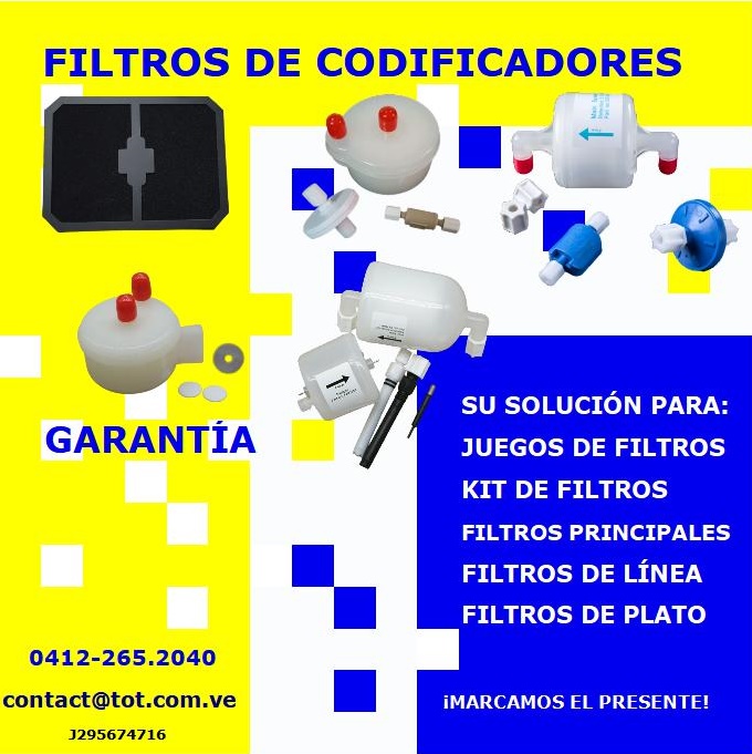 Repuestos para codificadores industriales.⠀
Filtros, fuentes de poder, teclados, pantallas, sensores y mucho más.⠀
⠀
Nº1 en ventas de TIJ en Venezuela.⠀

#blisteadora #PYME
#vitamina #PYMI 
#salsa #mayonesa 
#tomate #azucar
#leche #medicina 
#HechoEnVenezuela
#mirandaproduce