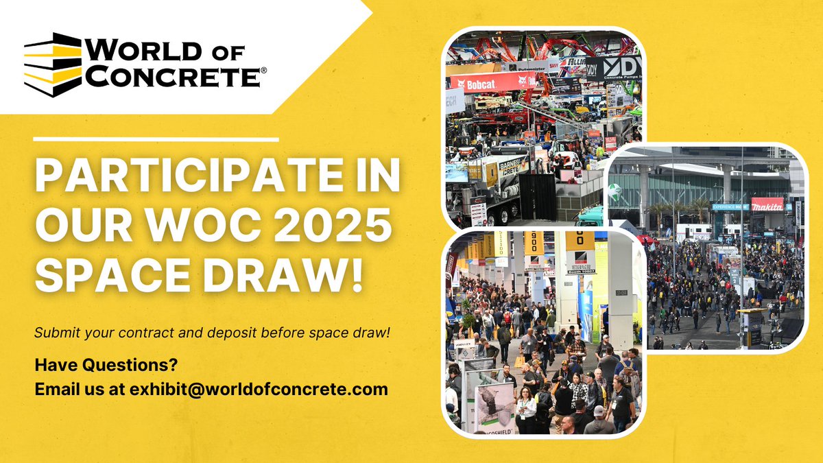 📣Space draw for #WOC2025 is right around the corner‼️ 🚨There's still time to participate🚨--Submit your contract and deposit for your chance to secure the best spot. Contact us today! ➡️ utm.io/ugQ6x Complete your contract ➡️ utm.io/ugQ6x