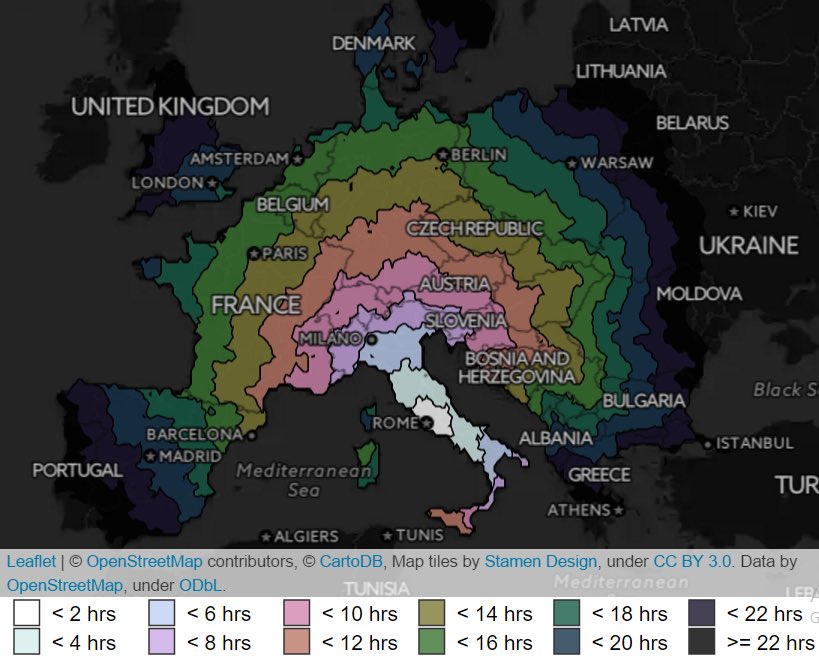 How far you can drive from Rome in a day 🇮🇹