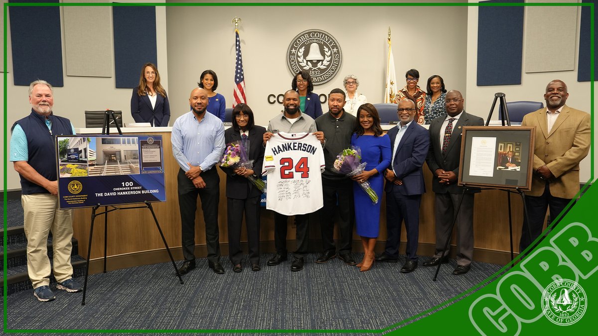 Cobb’s board recognizes their late county manager with a proclamation, renames the county building the “David Hankerson Building.” Details at bit.ly/49Xb7AB