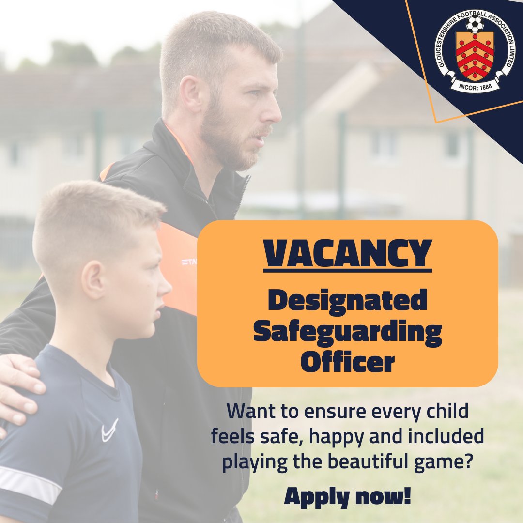 GlosFA's tweet photo. Applications for our DSO role close on Wednesday, 8th May ⏳

Learn more 👉 https://t.co/yD3bWAli6H

#GlosFA https://t.co/DzH4AqCkkU