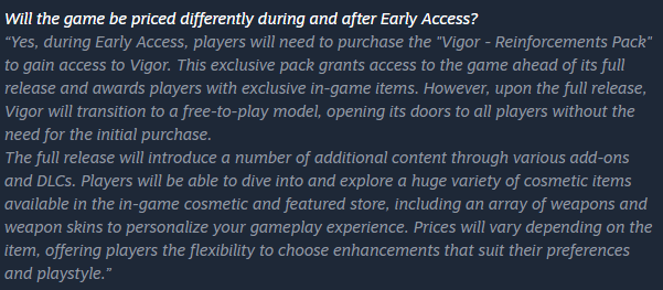 ChrisDominant's tweet photo. Vigor is a free to play shooter developed by bohemia interactive, it originally released on consoles and now it's coming to pc, you have to "PAY" to play the "EARLY ACCESS" version... the full release will be free...

Don't endorse this shit, Bohemia thinks you're idiots. https://t.co/bfM4Dutjop