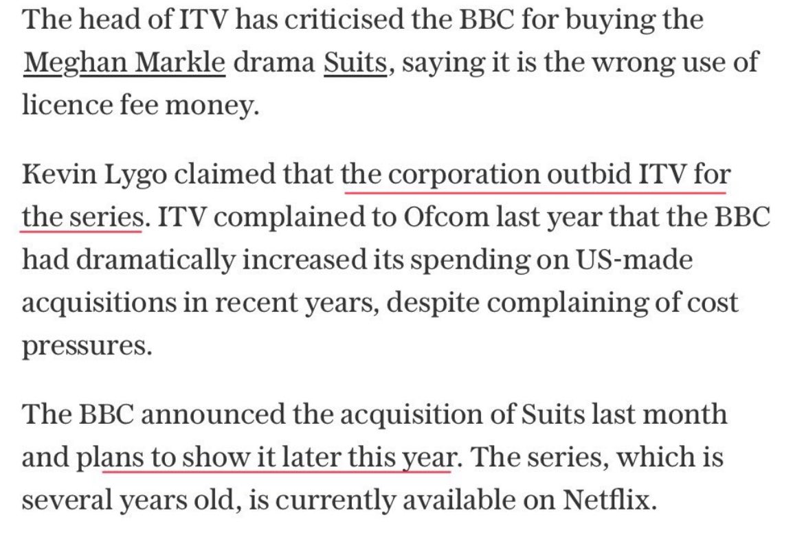 claireXanda's tweet photo. You guys don’t understand how funny this is 🤭 the BBC and ITV fighting for Meghan 😂. Now anyone who pays for tv licence in uk will forever pay Meghan . Meghan the Queen that you are 🙌. https://t.co/xdTMddfe33