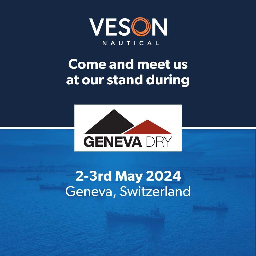 We’re gearing up for #GenevaDry 2024 in Switzerland May 2-3! Visit our booth to catch up on all things dry bulk. We look forward to connecting with the maritime community from around the globe! #DryBulk #MaritimeIndustry #ShippingSolutions #GlobalTrade #Veson