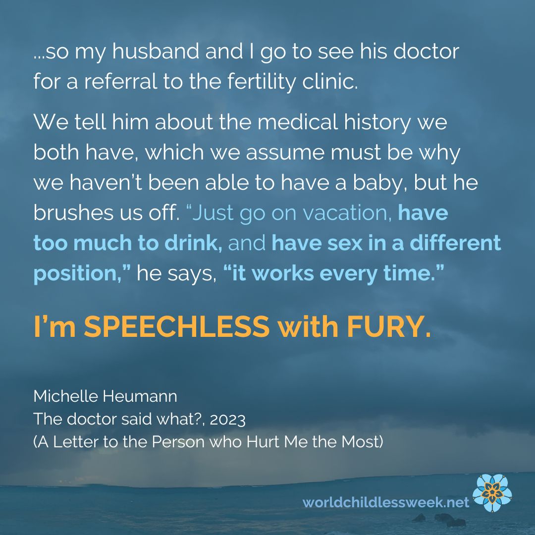 ChildlessWeek's tweet photo. You can read Michelle's story in full at: https://t.co/cgMqLWJqxZ
#childless #childlessafterinfertility #doctorsofinstagram #infertility #childlessnotbychoice #involuntarilychildless https://t.co/dv4Wv21NaN