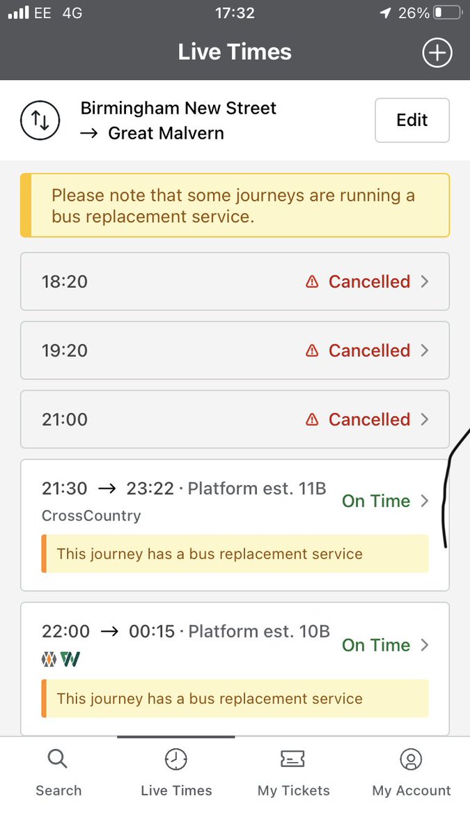 Fucking disgraceful service from <a href="/WestMidRailway/">West Midlands Railway</a> No explanation and after being at work since 7am this morning I am now stuck in Birmingham and won’t be home until 11.30pm. Meanwhile ygg by e fat cat shareholders are getting a sizeable share dividend. Re-nationalise the railway