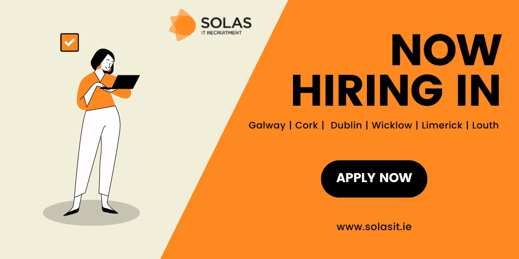 We're currently hiring for IT roles in Galway, Cork, Dublin, Wicklow, Limerick, and Louth. Apply online.

#jobfairy #recruitment #IrishBiz