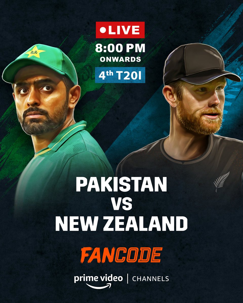 black caps vs the men in green, wonder who would take the lead? 🏏

watch PAK vs NZ 4th T20I, Apr 25 on #PrimeVideoChannels with a Fancode subscription