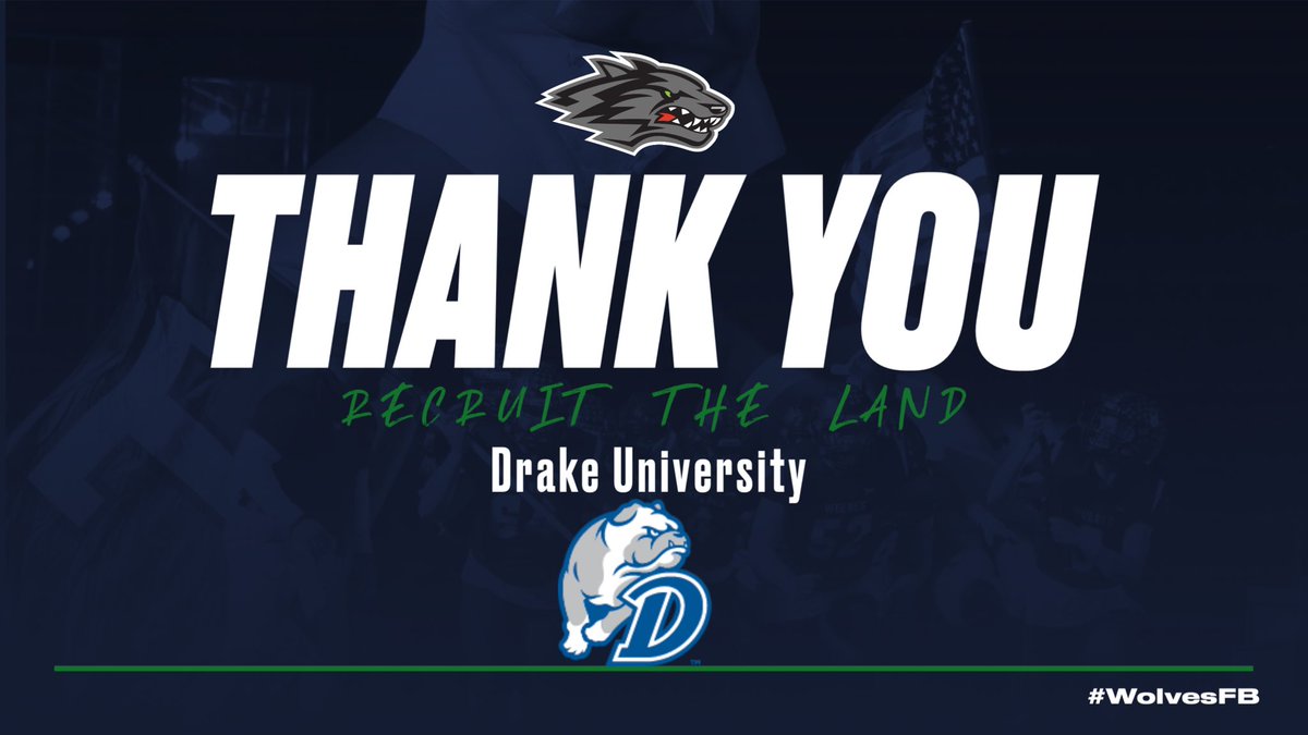 Appreciate @DrakeCoachSmith from @DrakeBulldogsFB stopping by to talk about our players.