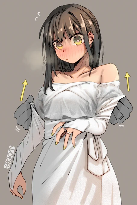 長手袋をはめられているブッキー 