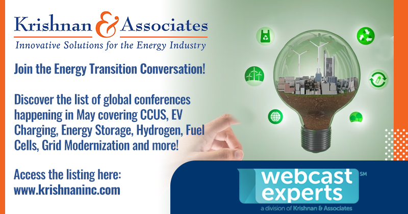 webcastexperts's tweet image. Explore the May schedule of #conferences &amp;amp; #tradeshows within the global #energy industry on the @Krishnan_Inc website! krishnaninc.com/news/may-2024-…
#CCUS #EVCharging #EnergyStorage #Hydrogen #FuelCells #GridModernization #energyindustry #powerindustry #usergroup #energytransition
