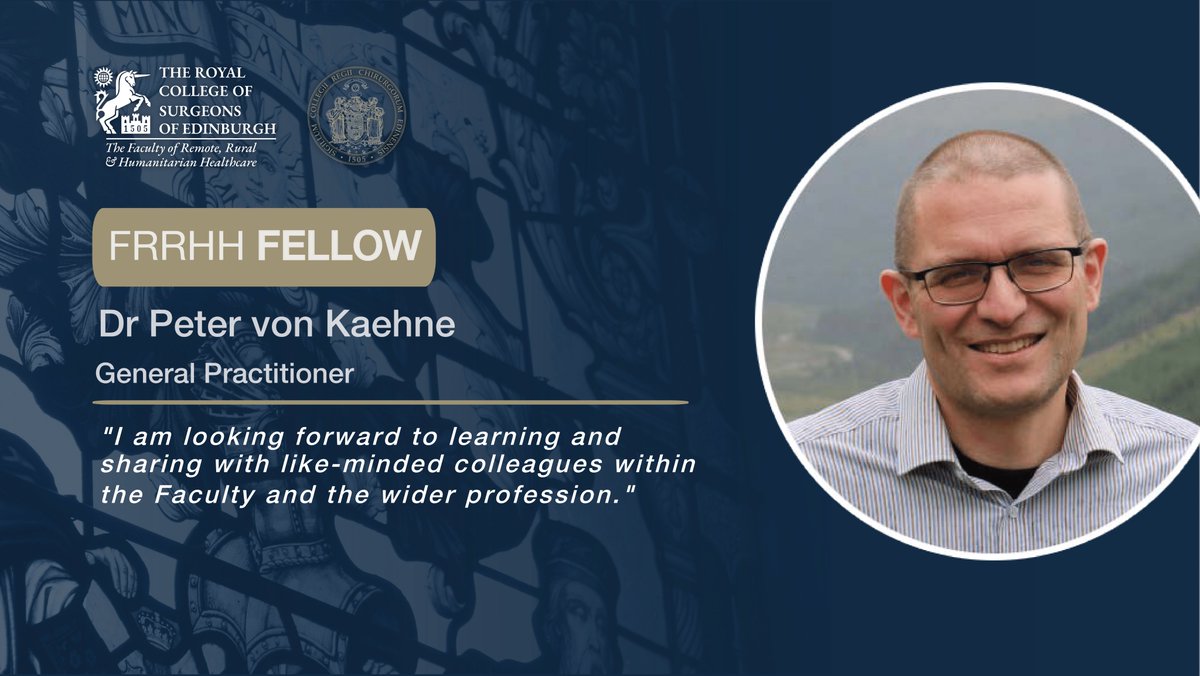 Meet new Fellow & General Practitioner, Peter von Kaehne. Peter is a single-handed GP based in Argyll where he covers a small practice & larger area OOH. He's also active within LMC ensuring equity of access for remote populations.

Read more: bit.ly/43uYfjN
#FRRHHFellow