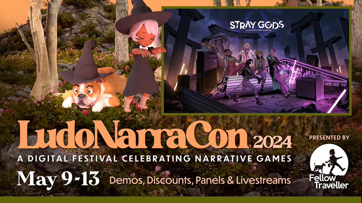 Guess which musical videogame about Greek gods is part of the Official Selection for #LudoNarraCon 2024!? ⚡🎸⚡ …it’s us. Hi!! 👋 It all kicks off on Steam from May 9, 10am PDT/May 10, 3am AEST. Check out the exciting line-up of games & speakers at ludonarracon.com