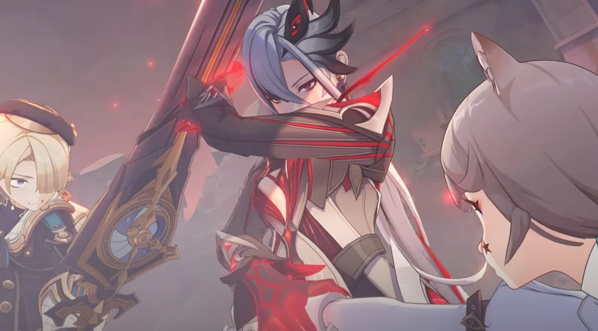 sakura_branches's tweet photo. arlecchino sq spoilers //

it's actually ridiculous how strong arlecchino is like she was able to 1v4 her kids and the traveler with relative ease god she is so sexy https://t.co/U7nmFH8TYV