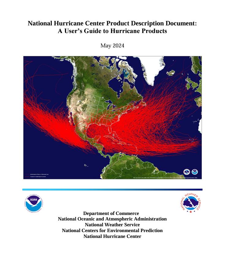In preparation for the upcoming hurricane season, we have updated the NHC Product Description document. This is a great resource if you ever have any questions about how to interpret our text and graphical tropical cyclone-related products. nhc.noaa.gov/pdf/NHC_Produc…