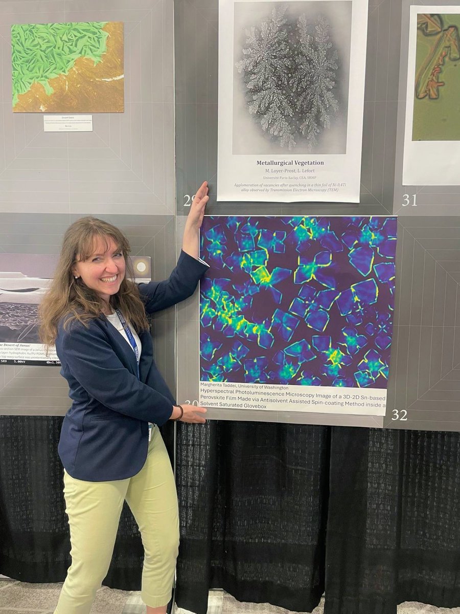 Some materials are destined to make very good solar cells, some to make very good art! -- 🪷 flower meadow of perovskites via @Photonetc hyperspectral microscope is a finalist at #S24MRS, go check out the Science as Art poster section and make sure to vote for your favorite