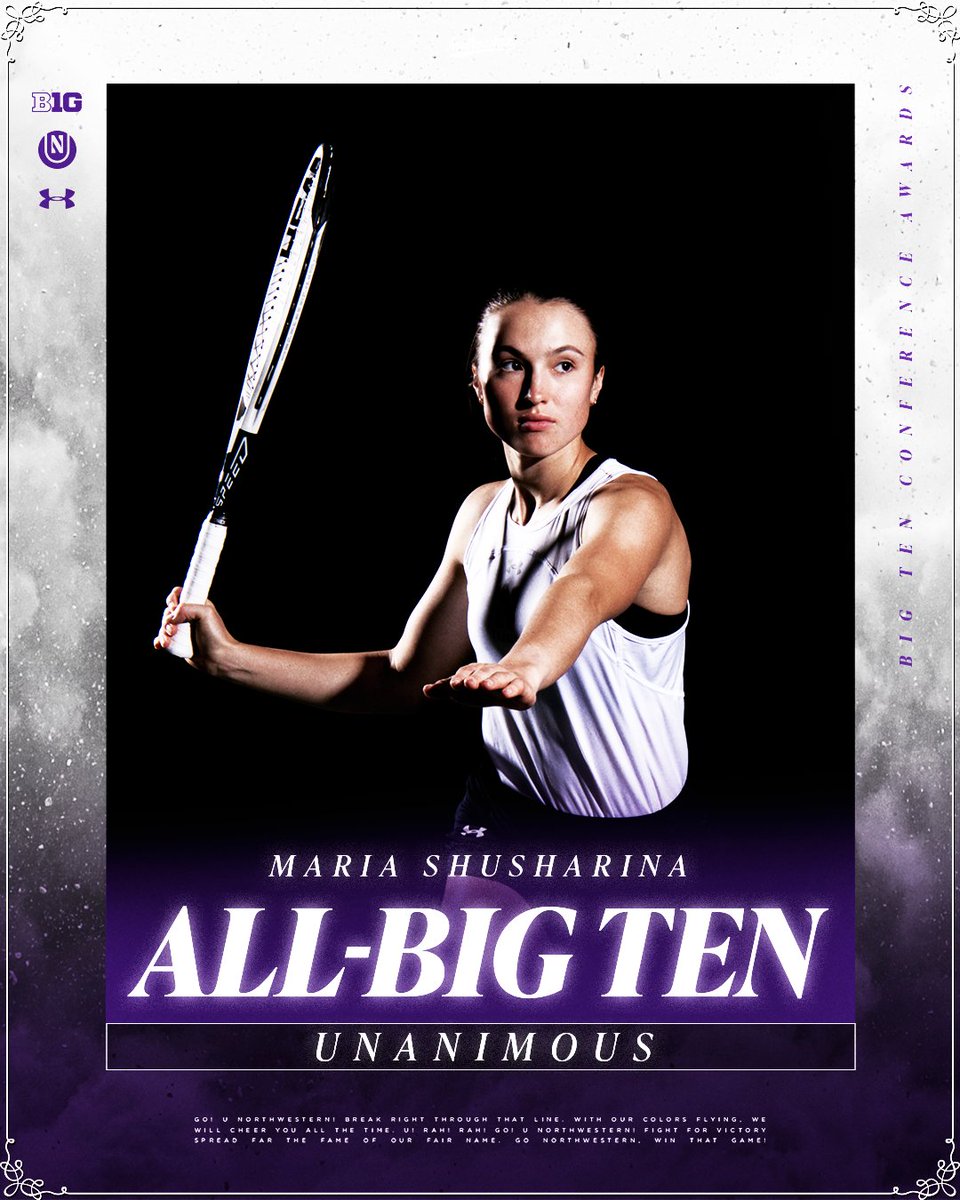 𝗨𝗡𝗔𝗡𝗜𝗠𝗢𝗨𝗦 💯 For the fourth straight year, Maria Shusharina has been named to the All-Big Ten team ⭐️ 📰: bit.ly/3Uwb1vm