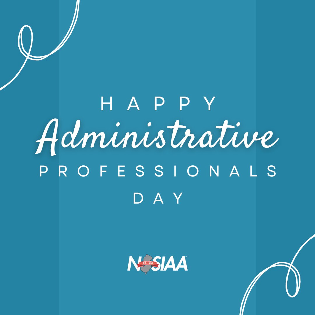 NJSIAA thanks all athletic administrative professionals for their support of NJ student-athletes! #AdministrativeProfessionalsDay