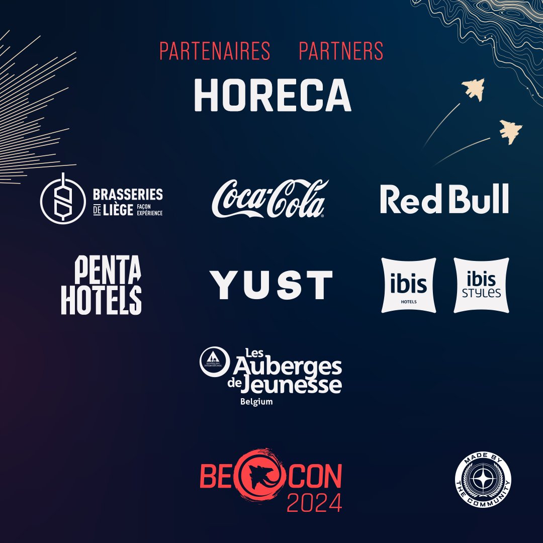 BEACON_belgium's tweet photo. 🍻Grâce à eux vous pourrez bien boire, bien manger et bien vous reposer à la Beacon 2024! 
💝Un grand merci à nos partenaires des secteurs HoReCa 
Brasseries de Liège, @CocaCola , @RedBullBe , @pentahotels, Yust, Ibis Hotels et Les Auberges de Jeunesse! https://t.co/5b2AG0hQNA