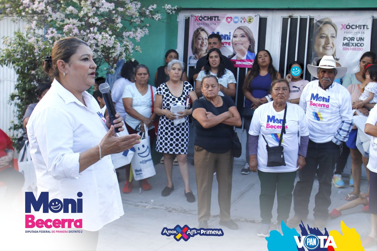 AgsMoniBecerra's tweet photo. Es por nuestra gente, que seguiremos avanzando para mantener un #DistritoDePrimera, pues cada ciudadano y ciudadana merece mayores oportunidades, para lo cual trabajamos #MuyBien, cada día.
#DiputadaDePrimera
#FuerzaYCorazónXMéxico
#Vota2DeJunio https://t.co/6SZoDmhAhW