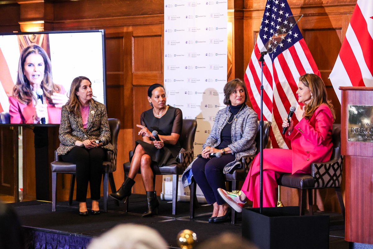 Maria @mariashriver is leading the panel “The Many Needs for Gender Equity in Research” to discuss women’s health and Alzheimer’s disease research with Dr. Lucy Perez with @McKinsey, Linda Goler Blount, President of @blkwomenshealth, and Dr. Roberta Brinton, Director of @UAZCIBS.