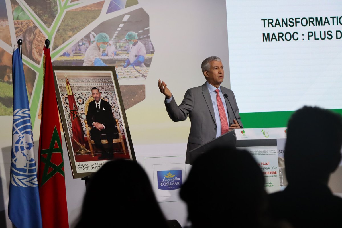 FAOMaroc's tweet photo. La conférence de la @FAO sur la transformation des systèmes alimentaires au Maroc au @SIAM_OFFICIEL présidée par SE M. @MohammedSADIKI4 et M. @JSenahoun offre une tribune opportune pour discuter des défis et des opportunités pour bâtir des systèmes alimentaires résilients #SFSMED https://t.co/jN75U1hYrJ