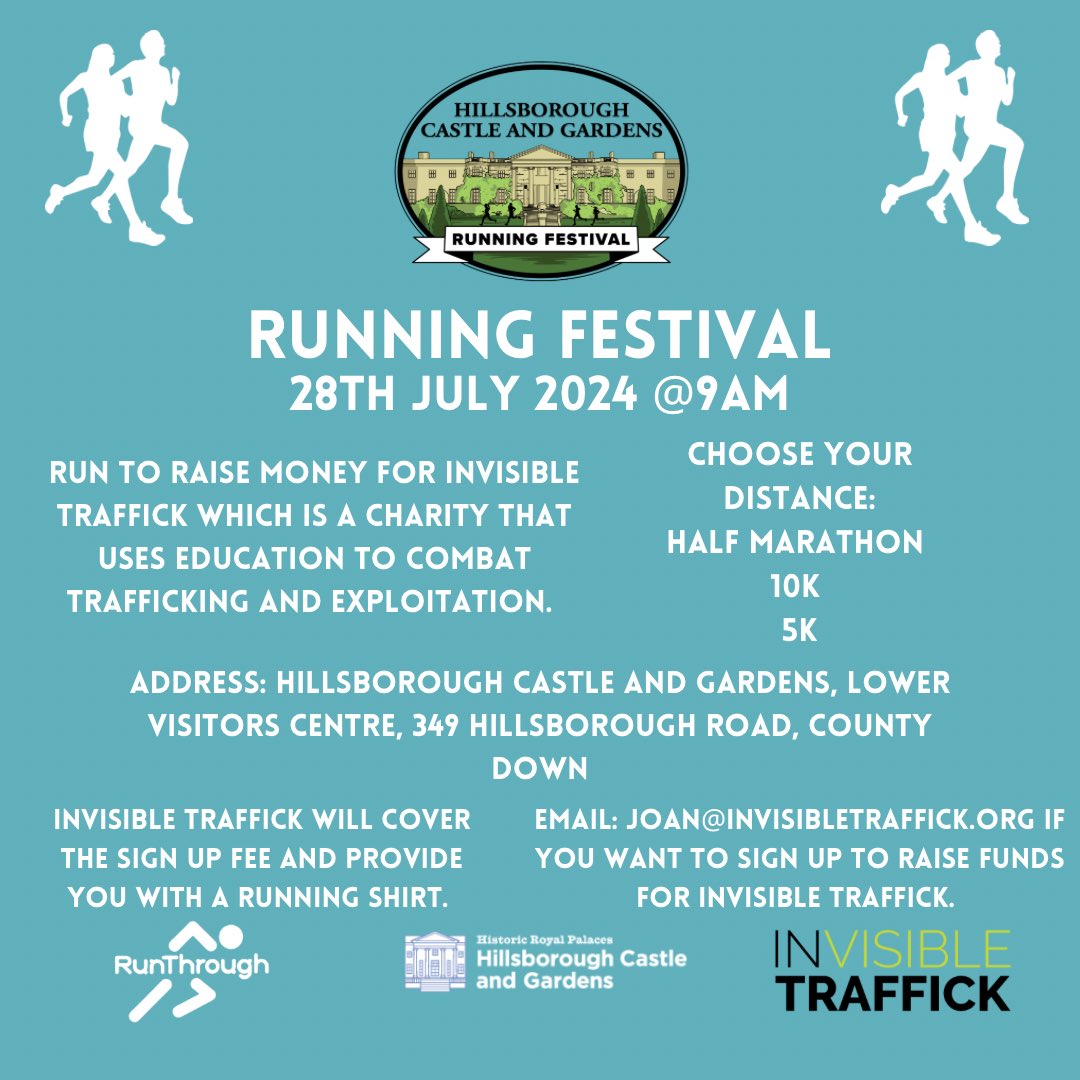 Do you want to run and raise some funds for an amazing cause? Then you are in the right place! We are putting together a group of runners to help raise funds for our essential work in educating children, young people and adults on human trafficking and exploitation in NI. 1/2