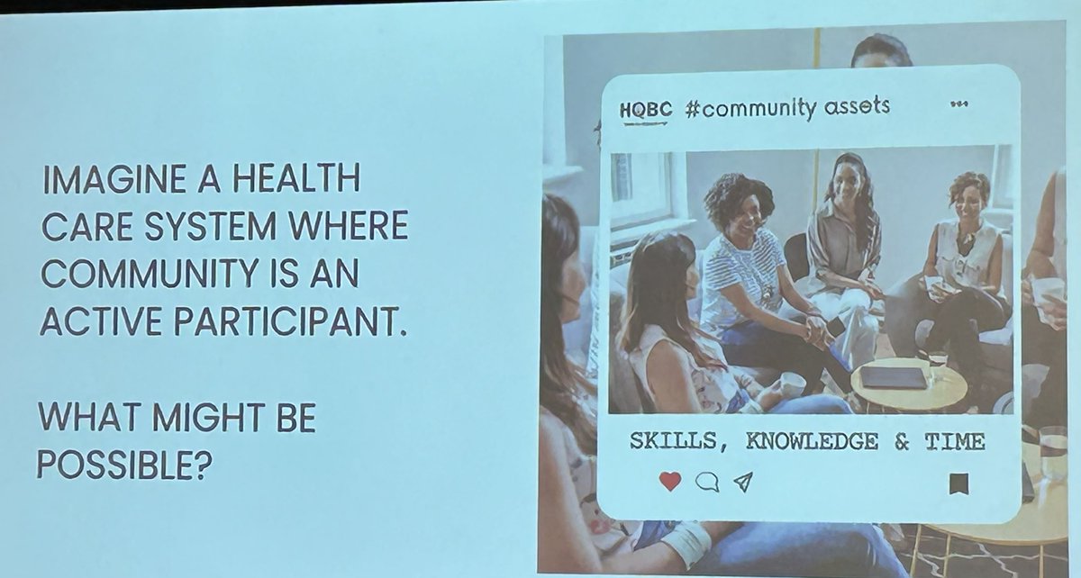 Already excited by words from @jbjamib2 on Community + Public #Engagement: how can we collectively work to improve healthcare quality in the broader context, including communities #QF24
