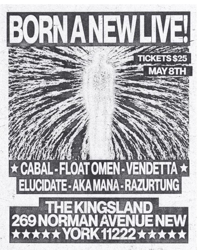 AKA MANA (@akamanany) on Twitter photo Next gig is two weeks from today. Homiefest in Brooklyn with <a href="/bornanewnj/">born a new</a> <a href="/cabalcph/">CABAL</a> <a href="/FloatOmen/">Float Omen</a> <a href="/vendetta_nyc/">VENDETTA NYC</a> #Elucidate & @razurtung Next gig is two weeks from today. Homiefest in Brooklyn with <a href="/bornanewnj/">born a new</a> <a href="/cabalcph/">CABAL</a> <a href="/FloatOmen/">Float Omen</a> <a href="/vendetta_nyc/">VENDETTA NYC</a> #Elucidate & @razurtung