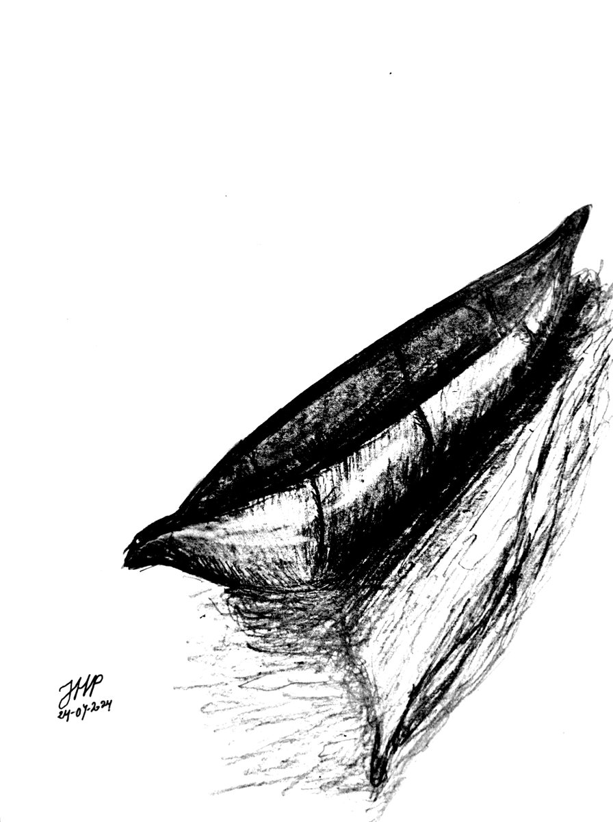 JHPtweet's tweet photo. Day 24/30 #30DaysDrawingChallenge
ON THE WATER by JHP [24/04/2024] 

#JHP_memory #art #drawing #menggambar #pencildrawing #charcoaldrawing #object #sea #boat https://t.co/kRNaOSFc39