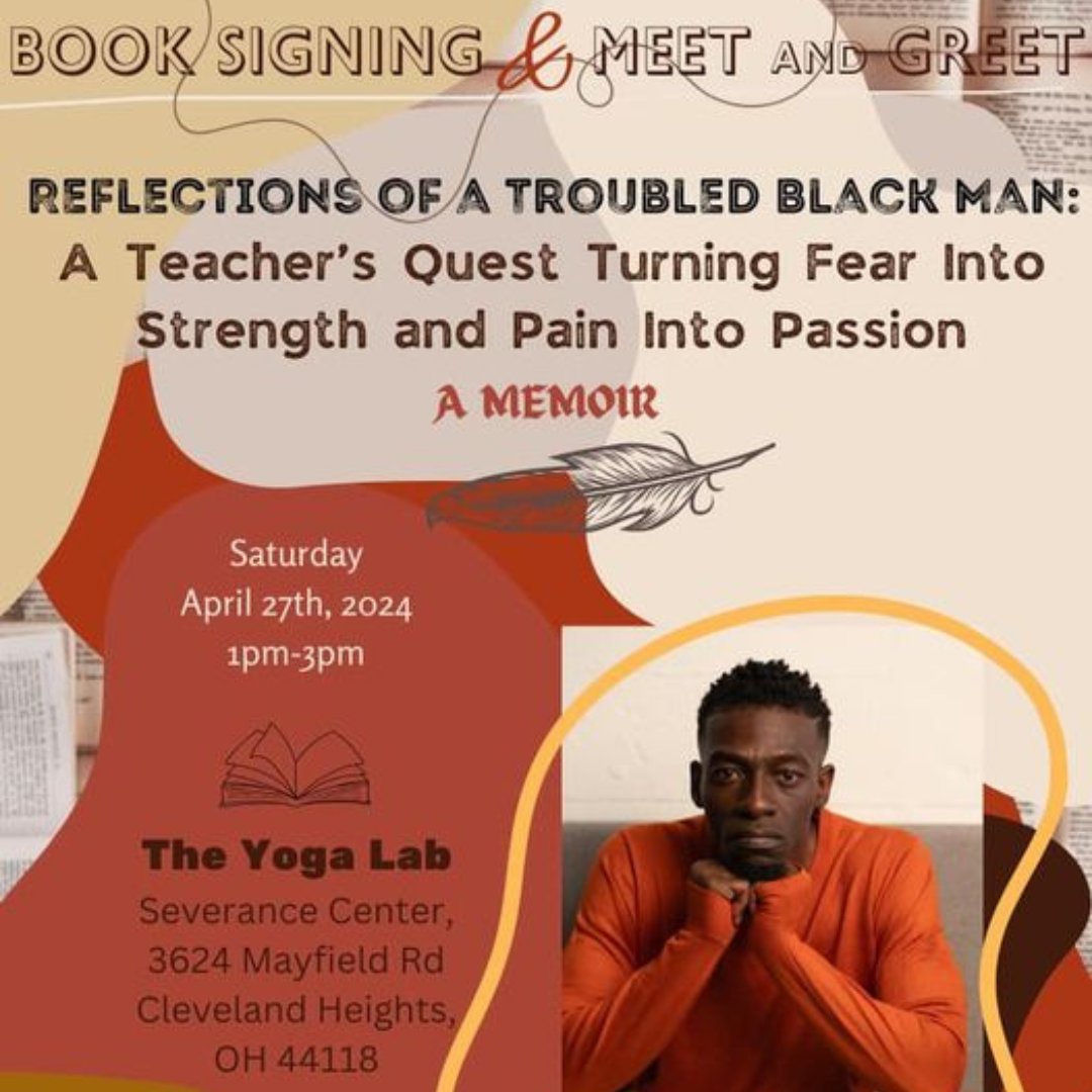 This Saturday, Heights alum and author, Morris Ervin Jr, will be holding a meet and greet/book signing for his book "Reflections Of A Troubled Black Man". This event will take place at the Yoga Lab at Severance Center from 1pm-3pm. We are proud of you &amp; all your success, Morris!