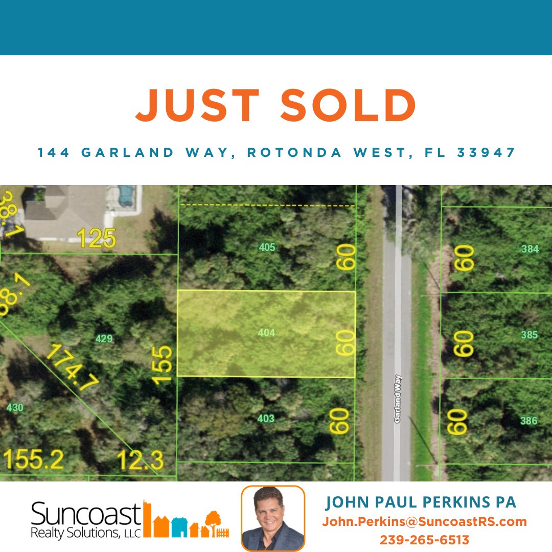JUST SOLD IN ROTONDA WEST!! Do you have property that you need sold? Call me: 239-265-6513 #suncoastrealtysolutions #johnpaulperkinspa #suncoastrealestate #floridarealtor #floridarealestate