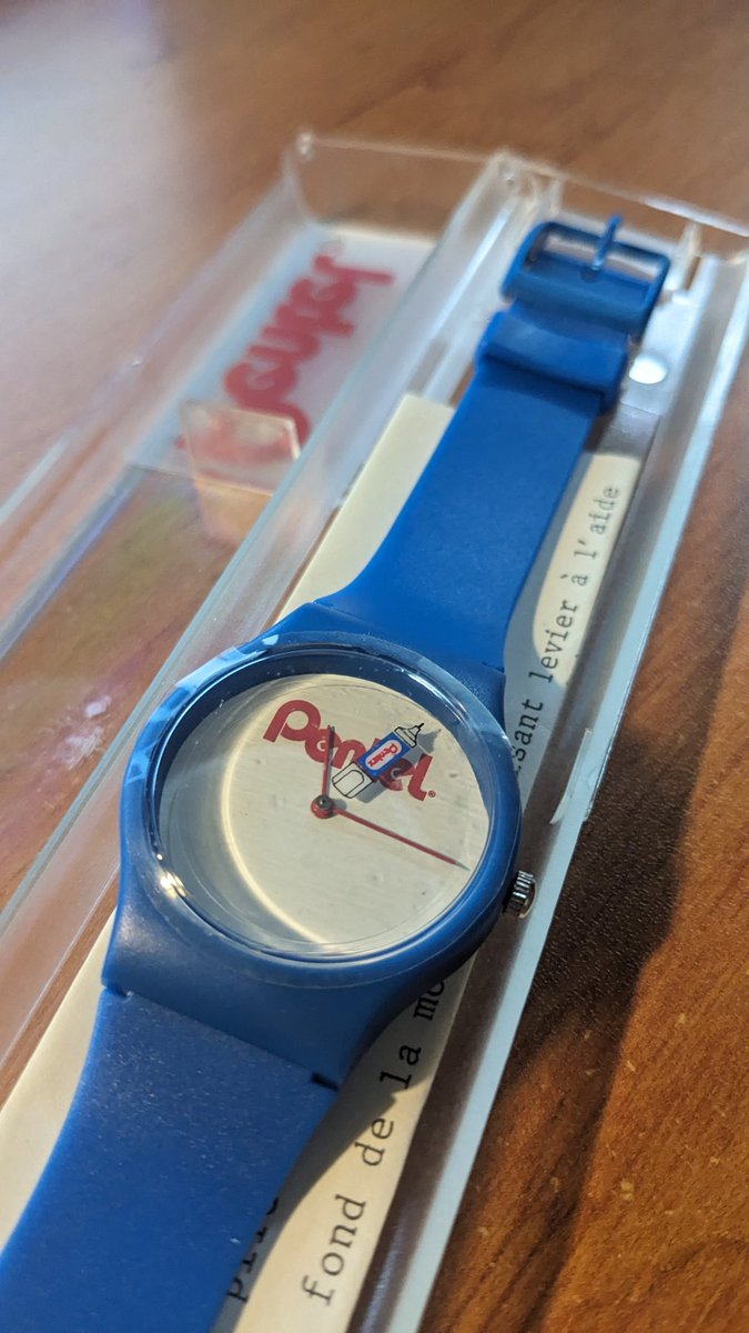 Tache_'s tweet image. Pentel watch, given to Pentel retailers in the 90s