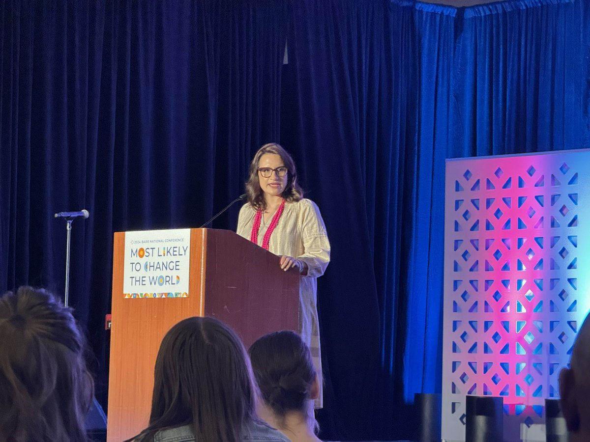 Inspirational keynote from @LtGovFlanagan about how @BarrCenter Founder @AngieJerabek and other caring educators changed her life — meaningful relationships are such an integral component of a student’s educational journey