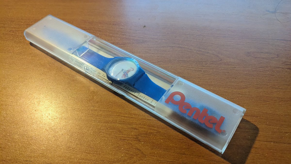 Tache_'s tweet image. Pentel watch, given to Pentel retailers in the 90s