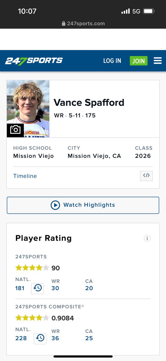 Blessed to be ranked a 4⭐️ @GregBiggins @BrandonHuffman @TomLoy247