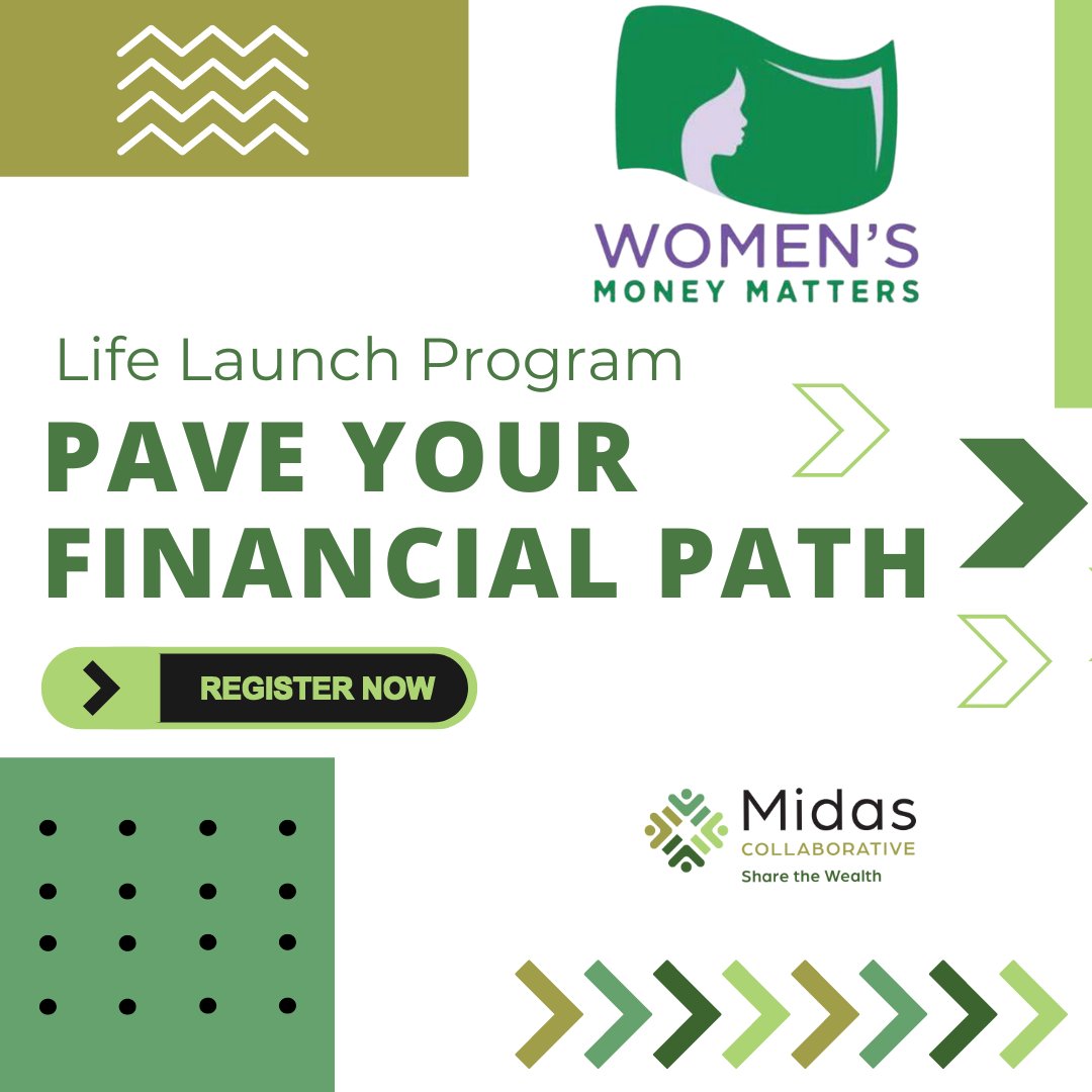🌟Exciting news from Women's Money Matters! 🚀Join them for the next Life Launch Program starting April 30th, running virtually every Tuesday from 7-8:30pm. Register today to secure your spot! womensmoneymatters.org/program-intere… #FinancialEmpowerment #YouthDevelopment